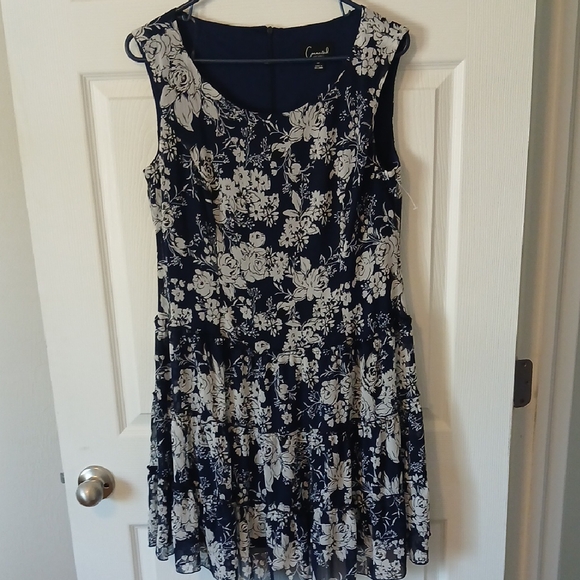 Dresses & Skirts - Connected Apparel 8P Navy Floral Dress